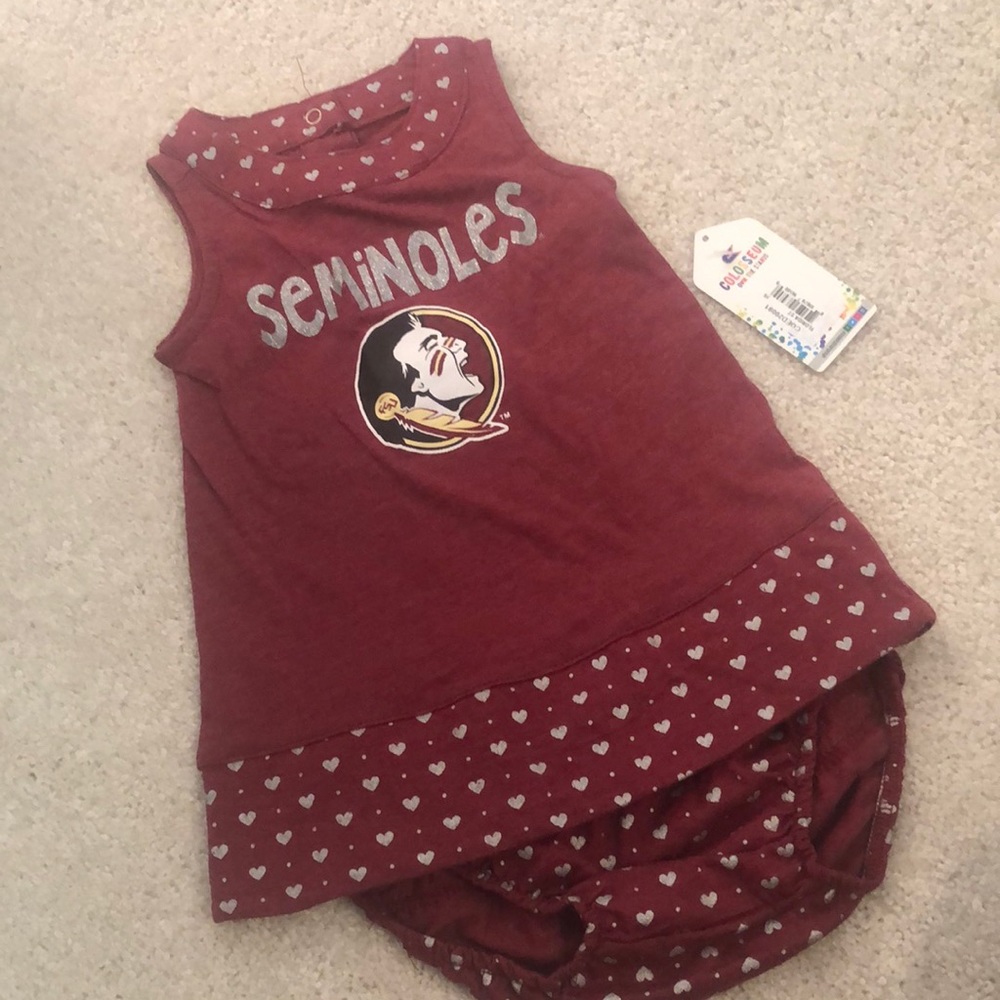 Florida State FSU infant dress with ruffle bloomers size 3-6 months NWT